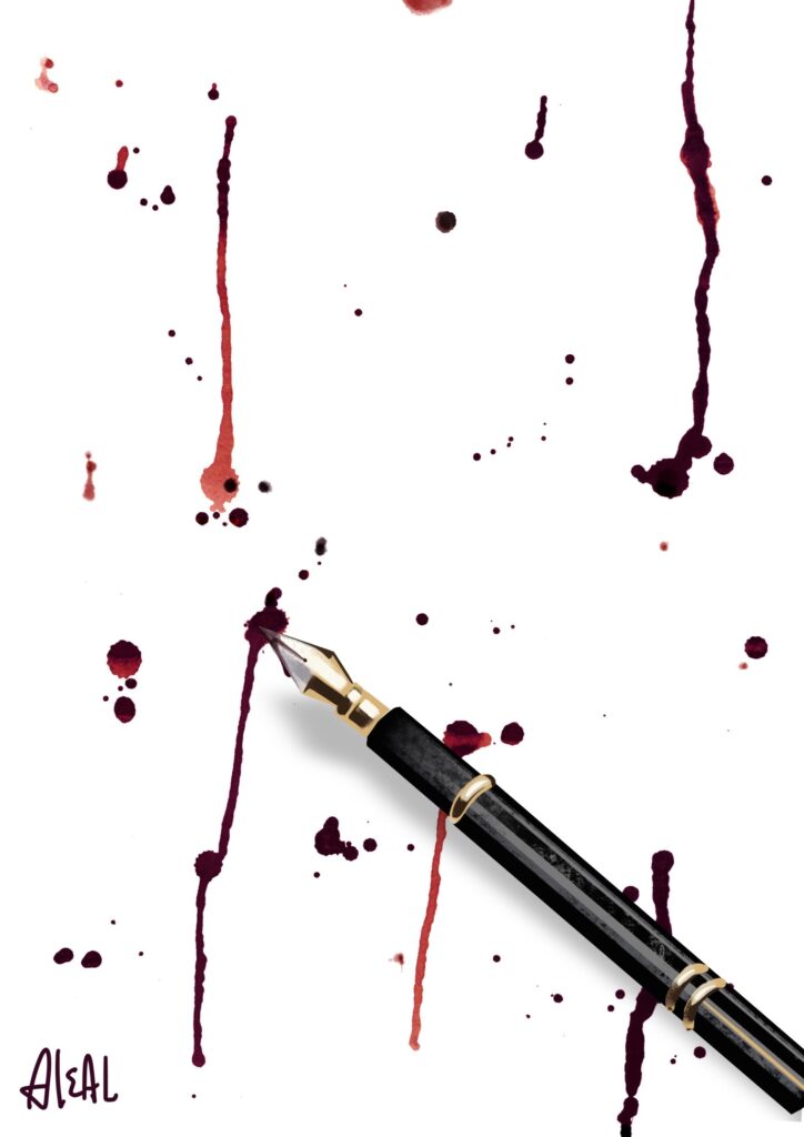 Ilustración para la portada de "Entrevista con el vampiro", escrita por Anne Rice.