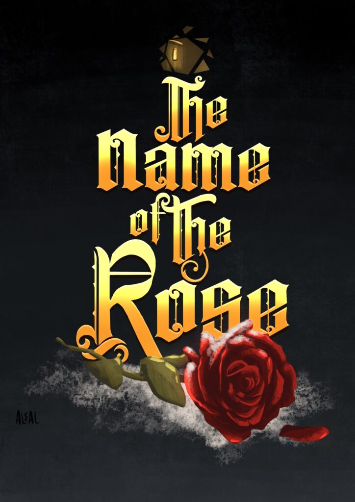 Ilustración para la portada de la novela "El nombre de la rosa", escrita por Umberto Eco.